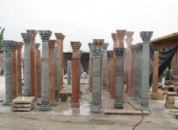 Prix usine sculpté à la main personnalisé piliers décoratifs en pierre romaine pour maisons Villa marbre naturel Antique colonnes rondes romaines