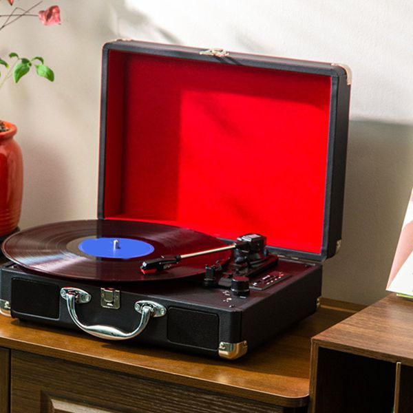 Hot Selling Portable Luggage with Vinyl Record Player, Retro Phonograph, Bluetooth Turntable, OEM ODM Wholesale