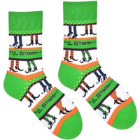 Vente en gros de chaussettes d'Halloween pour femmes Chaussettes punk noires et orange en coton drôle