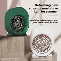 Nouveau Ventilateur Rafraîchisseur d'Air Mini USB Rechargeable 2026 avec Humidificateur à Brume, Climatiseur Portable de Bureau à Refroidissement par Eau