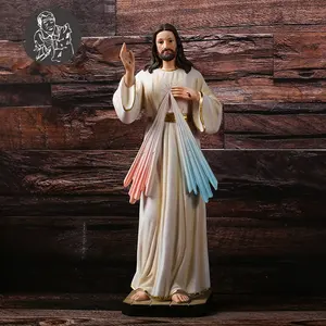 Tượng Chúa Giêsu Thương Xót Thiêng Liêng 11.6 Inch Tượng Nhựa Chúa Giêsu Điêu Khắc Trang Trí Chúa Giêsu Thương Xót Thiên Chúa Giêsu Kitô Bức Tượng Công Giáo