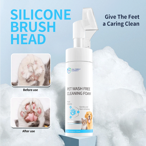 รับผลิตแบบ OEM/ODM ขายส่ง โฟมทำความสะอาดอุ้งเท้าสัตว์เลี้ยง วัสดุไม่ถักทอ ป้องกันแบคทีเรีย ช่วยรักษาความชุ่มชื้น 150 มล. ผลิตตามสั่ง - Product Image 2