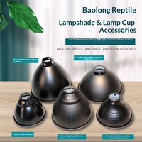 Réflecteur en aluminium pour lampe de terrarium 5,5-8,5 pouces, couvercle de réflexion en dôme profond pour reptiles
