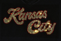 NOUVEAUX MODÈLES 2026 Patch thermocollant Kansas City Chiefs à strass scintillants, design streetwear et mode sportive