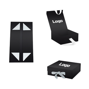 HENGXING Luxury Matte <b>Black</b> Magnetic Collapsible Rigid Cardboard Paper Shoe <b>Box</b> Large Folded Packaging Gift Custom <b>Box</b> for Gift - Product Image 2