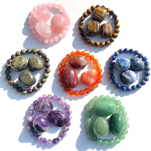 Bracciale in Cristallo Naturale di <span class=keywords><strong>Quarzo</strong></span> <span class=keywords><strong>Rosa</strong></span> Ametista da 8mm con Set di Pietre Levigate per Regalo, Vendita all'Ingrosso - Product Image 1