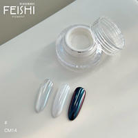 Vente chaude 202 : Pigment de vernis à ongles chromé en verre pour l'exportation, Poudre de pigment pour fournitures d'onglerie, Pigment chromé transparent, Pigment de peinture à ongles