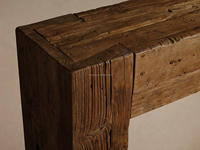 Console moderne de luxe en bois massif, grande console américaine pour entrée et salon