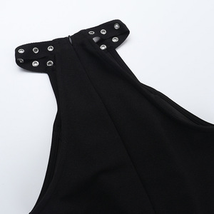 Abito Gotico Scuro con Collo all'Americana e Spalline, Vestito Senza Maniche alla <span class=keywords><strong>Moda</strong></span> e Individuale in Stile Street per Donne - Product Image 6