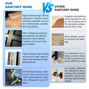 Mueble de Baño Moderno de Madera Maciza Juerte OEM 2026 de 48 Pulgadas, Montado en la Pared, con Lavabo, Grifo, Desagüe de Cobre, para Uso en Dormitorios Escolares - Product Image 2