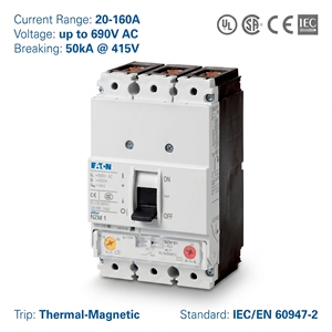 Interruptor Automático de Caja Moldeada (MCCB) Serie NZM NZMB1-A50-NA 50A 3P 480V CE CCC ISO para Sistemas de Distribución Comercial - Product Image 4