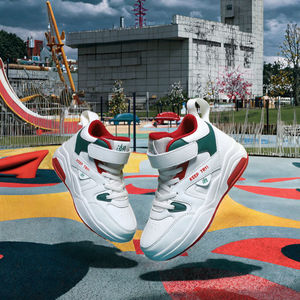 Soldes de printemps XUCHI XC112001 Chaussures de sport tendance pour enfants, baskets respirantes décontractées pour garçons, semelle intérieure en TPR, tige en polyester et maille - Product Image 3