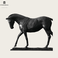 Sculpture de tête de cheval en bronze personnalisable, sculpture animale pour la décoration de parcs en plein air