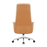 Chaise de bureau de direction ergonomique moderne pivotante de luxe en gros pour le travail, chaises de bureau en cuir véritable