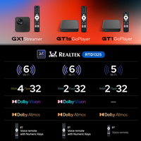 RockTek GX1 Boîtier TV certifié Google Realtek RTD1325 4 Go DDR4 EMMC 32 Go 4K Wifi 6 BT 5.2 Android TV Box