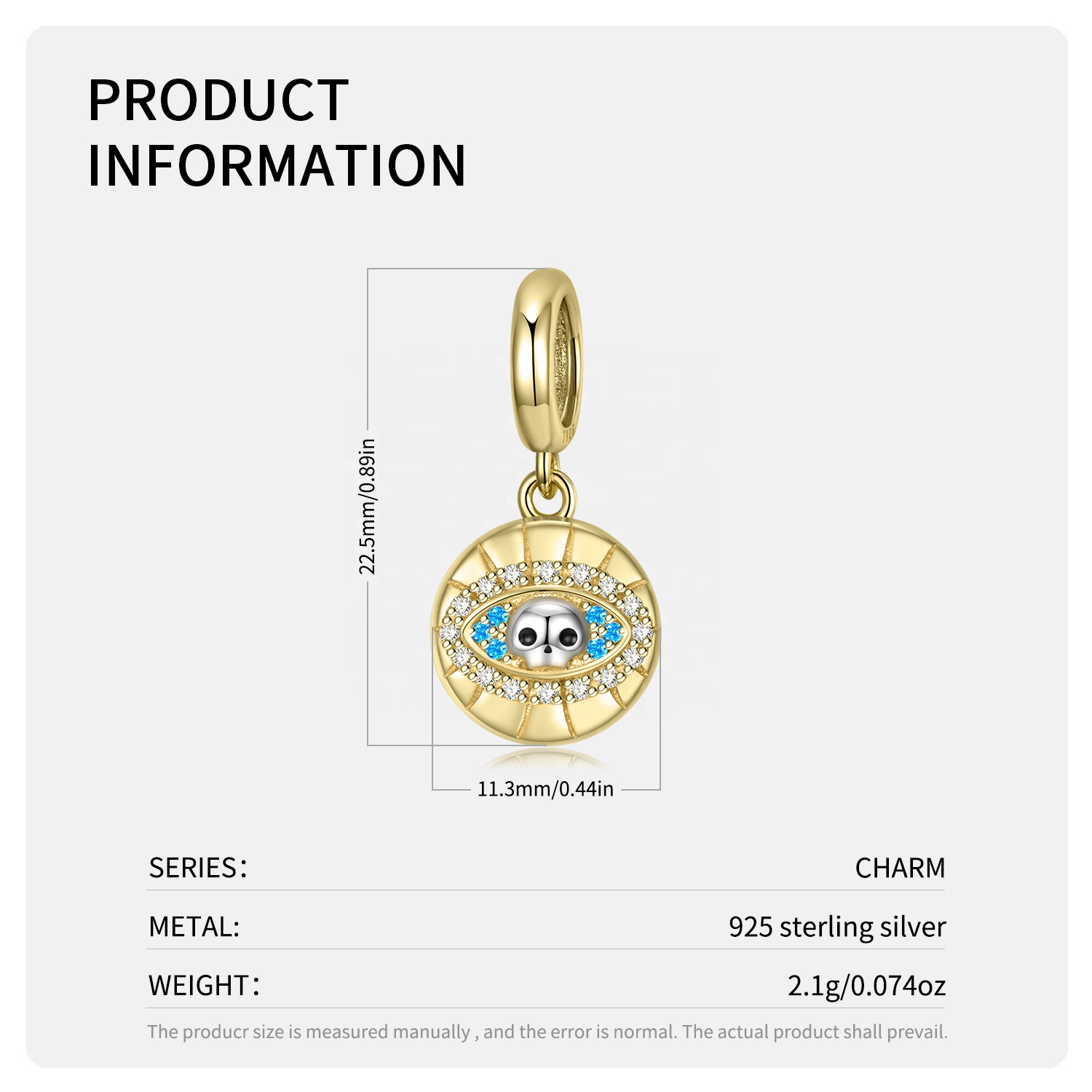 pendant sterling silver purple circle shape evil eye