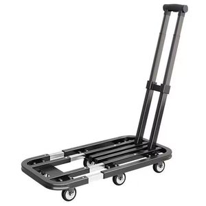 Carretilla Plegable de Plataforma Plana, Carro de Transporte Portátil para Entrega de Carga, Compras Domésticas, Material PP, 6 Ruedas, Ensamblado - Product Image 5
