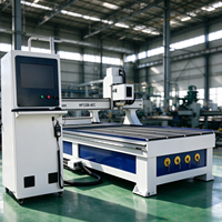Routeur CNC multifonction 4 axes JINAN MEOKON avec changeur d'outils linéaire et axe rotatif pour la sculpture de colonnes rondes 1300x2500mm