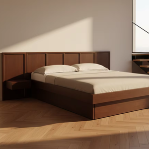 Cama de Plataforma Graz Teak Soft, Tamaño Queen/King, Cabecera con Panel Elegante, Diseño Moderno, Ecológica y Duradera para un Dormitorio Refinado - Product Image 5