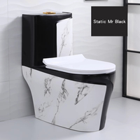 WC monobloc de luxe moderne pour hôtel, à poser au sol, en céramique, à double chasse siphonique, avec siphon en P/S, fonctionnement automatique, facile à nettoyer