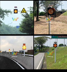 Không thấm nước cao-flux <span class=keywords><strong>LED</strong></span> năng lượng mặt trời Vàng <span class=keywords><strong>Flash</strong></span> giao thông cảnh báo ánh sáng - Product Image 5