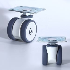 Rodízios de 50mm com Boa Estabilidade e Redução de Ruído, Rodízios de Montagem em Placa Plana de 2 Polegadas, Rodas Giratórias para Carrinhos - Product Image 1