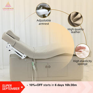 Lit de beauté électrique de luxe moderne 2026 avec dossier inclinable réglable et rangement en bois pour hôtels et centres de bien-être - Product Image 3