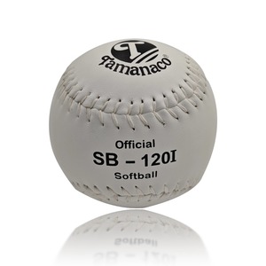 Pelota de Sóftbol <span class=keywords><strong>Tamanaco</strong></span> SB-120I de 12" de Alta Calidad, Cuero Desdoblado Blanco Duradero, COR .50, Compresión de 400 LBS, Núcleo de Corcho - Product Image 1