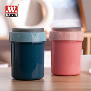 Haixin Boîtes à lunch de 600ml pour la cuisine sans BPA, récipient de stockage de nourriture en plastique pour enfants et adultes, <span class=keywords><strong>bol</strong></span> à soupe, tasse avec couvercle et cuillère - Product Image 4
