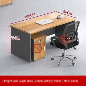 XT-180-1 Combinación de Mesa y Silla de Computadora Simple, Escritorio de Oficina Moderno de MDF, para un Solo Trabajador, Taller, Almacén, Uso Escolar - Product Image 6