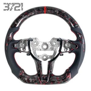 พวงมาลัยคาร์บอนไฟเบอร์สีแดงสไตล์สปอร์ต สำหรับ Hyundai Elantra N Avante i30 i30N N-Line AD PD CN7 รุ่นปี 2017-2025 - Product Image 1