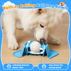 HMJ 2026 Nouveaux bols anti-glouton en silicone pour chiens, pour liquides et friandises - 180ml-200ml, avec ventouse et boule rotative - Product Image 5