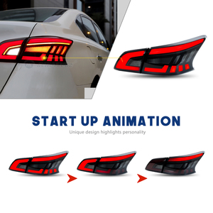 HCMOTIONZ Feux arrière à LED pour Nissan Sentra 2012-2019 B17 Pulsar Sylphy avec lentille rouge <span class=keywords><strong>Smole</strong></span> Color Car Rear Lamps Assembly - Product Image 4