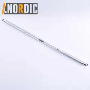 47 Inch Aluminum LAT Pulldown Bar Cable Machine Attachment Resistance Band Bar with Knurling Grip and Rotating End Hook Rings