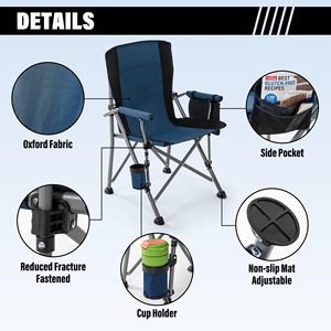 Custom Wholesale Multiple Style Adjustable <b>Foldable</b> Portable Outdoor Folding Recliner Camping Garden Beach Fishing Chairs 600D - Product Image 2