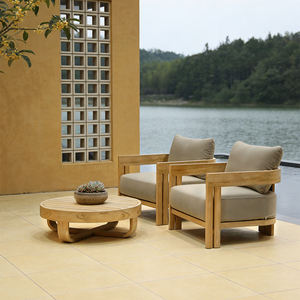Conjunto de Sofás de Madera para Jardín, Patio o Terraza, de Teca, Estilo Contemporáneo, de Alta Gama, para Villas y Hoteles en Guangdong - Product Image 5