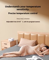 Couverture chauffante électrique 4 saisons AC 110V/220V en polyester, contrôle de la température, ignifuge, lavable, protection anti-acariens