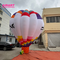 Ballon à air chaud géant gonflable coloré avec lettre imprimée, accessoire de montgolfière gonflable pour activité d'entreprise de mariage