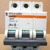 Disjoncteur PLC 24539 tripolaire Multi 9 C60n 13A type D 47233LR pour produit sous garantie