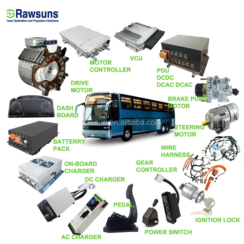 Rawsun חשמלי רכב המרת ערכת 150kw שיא כוח RSTM422 מתיחת מנוע לרכב חשמלי ערכת אוטומטי Electrico המרה