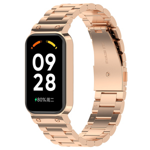 Correa de reloj de acero inoxidable de lujo, correa de metal de repuesto para Redmi <span class=keywords><strong>Smartband</strong></span> 2 Mi Band <span class=keywords><strong>8</strong></span> Active Smartwatch - Product Image 6