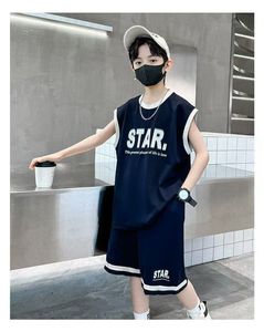 Prix d'usine, vente en gros, vêtements pour adolescents, gilet sans manches, shorts amples, vêtements pour enfants, ensembles de survêtements pour garçons - Product Image 1