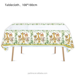 Ensemble de décorations d'animaux de la forêt de la <span class=keywords><strong>jungle</strong></span> WILD ONE Assiette en <span class=keywords><strong>papier</strong></span> Tasse Serviettes de table pour enfants pour anniversaire Saint Valentin Fêtes de Pâques - Product Image 2