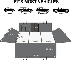 Stokta lüks <span class=keywords><strong>Pet</strong></span> ürünleri üst satıcılar su geçirmez arka koltukta genişletici köpek araba klozet kapağı evcil hayvan hamağı arka koltuk sert alt - Product Image 5