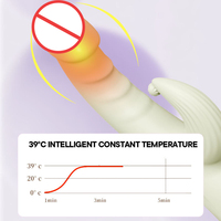 Vibrador de Silicona con Diseño de Pene, Multifrecuencia, Estimulador de Punto G y Punto C, Juguete Sexual de Inserción para Mujeres, Recargable por USB