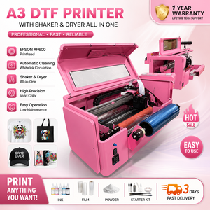 Stampante DTF Rosa di Nuovo Design 2026 Tutto in Uno XP600 per Stampa Diretta su Film per Piccole Imprese - Product Image 1