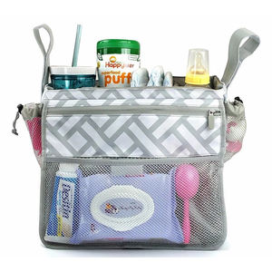 Sac à couches multifonctionnel à impression personnalisée, portable et de luxe pour maman, étanche, universel, organisateur de poussette pour bébé. - Product Image 3