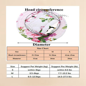 Verão Nova Malha Pano Respirável Pet Hat Outdoor Sunblock Hat Dog Rodada Princesa Hat - Product Image 5