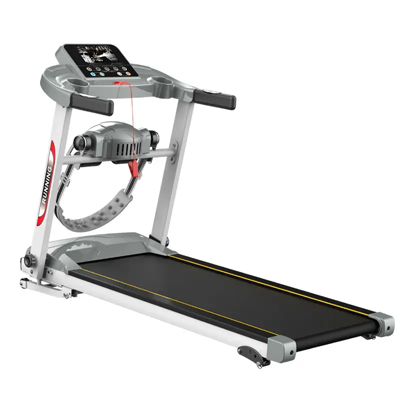 Sampel Gratis Treadmill Rumah Lipat Otomatis Hitam Kebugaran LED Hati Unisex Motor Disesuaikan MOCO Binaraga Logo Kemasan ZHE
