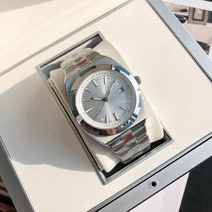 Luxury 904L Stainless Steel Integrated Bracelet <b>Watch</b> Silver Brushed Dial with Date Display - Product Image 2
